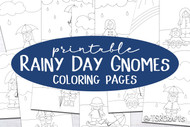 Printable Rainy Day Gnomes Coloring Pages for Adults and Kids