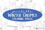 Printable Winter Gnomes Coloring Pages for Adults and Kids