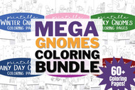 Printable Coloring Pages Mega Bundle - Gnomes Printable Coloring Pages - 6 set value bundle