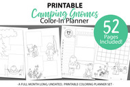 Printable Life Planner Kit: Camping Gnomes Digital Planner bundle  - Printable planner inserts / digital planner