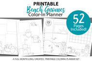 Printable Life Planner Kit: Beach Gnomes Digital Planner bundle  - Printable planner inserts / digital planner