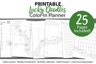 Printable Life Planner Kit: Lucky Doodles Digital Planner bundle  - Printable planner inserts / digital planner