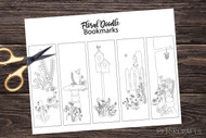 Bookmark Template - Floral Doodle Bookmarks Template