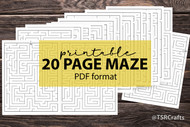 Printable Maze Design - A 20 page printable maze
