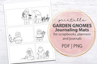 Printable Garden Gnomes Journaling Mats