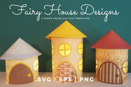 Paper Fairy Garden House Digital Template - Cut files to create your own small paper house
