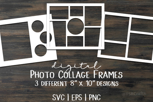 8x10 photo frame for collage of photos. Designed to fit 8x10 frames