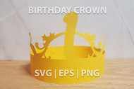 1st Birthday Crown Template - first birthday crown plus first birthday party decoration cut file set - table centerpiece, diy party decor