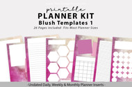 Printable Planner Inserts - Blush Planner templates, colorful digital planner, journal templates bundle for refillable planners, journals