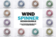 Photo Frame Wind Spinner Sublimation Design PNG, Hanging spinner, wind spinner png, garden gifts, gift for her, sublimation Frame BUNDLE SET