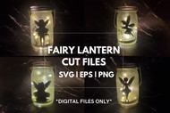 Silhouette for fairy jar - digital Designs to make fairy jar light for your porch, yard or garden - diy craft, diy craft kit, diy gift