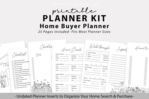 Printable Home Buying Planner Set - Printable planner inserts to use in refillable planners and digital planner apps for home buyers