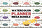 Watercolor Printable Planner Inserts: MEGA Bundle #2 - Printable Watercolor Planner, planner pages, planner templates, travel journal