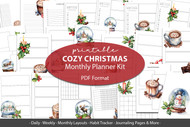 Cozy Christmas Printable Planner Inserts - Printable Christmas Planner, planner pages, planner templates, Christmas, December Planner