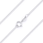 1.3mm (Gauge 040) Cuban / Curb Link Italian Chain Necklace in Solid .925 Sterling Silver - CLN-CURB1-040-SLP