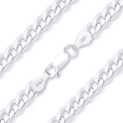 3.7mm (Gauge 100) Cuban / Curb Link Italian Chain Necklace in Solid .925 Sterling Silver - CLN-CURB1-100-SLP