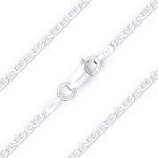 1.9mm (Gauge 050) Marina / Mariner Link Italian Chain Necklace in Solid .925 Sterling Silver - CLN-MARN1-050-SLP