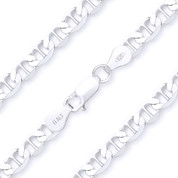 5.3mm (Gauge 120) Marina / Mariner Link Italian Chain Necklace in Solid .925 Sterling Silver - CLN-MARN1-120-SLP