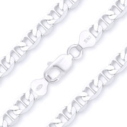 9mm (Gauge 200) Marina / Mariner Link Italian Chain Necklace in Solid .925 Sterling Silver - CLN-MARN1-200-SLP