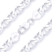 10mm (Gauge 250) Marina / Mariner Link Italian Chain Necklace in Solid .925 Sterling Silver - CLN-MARN1-250-SLP