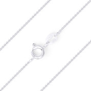 1mm (Gauge 100) Polished Ball Bead Link Italian Chain Necklace in .925 Sterling Silver - CLN-BEAD22-100-SLP