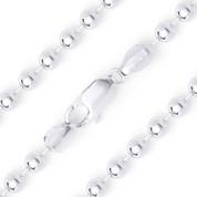 5mm (Gauge 500) Polished Ball Bead Link Italian Chain Bracelet in .925 Sterling Silver - CLB-BEAD22-500-SLP