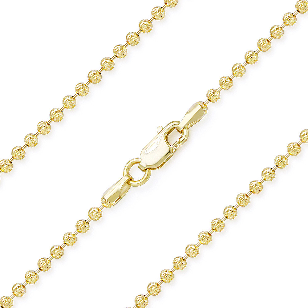Italy 925 Sterling Silver 14k Yellow Gold Bar Cable Link Italian Chain Necklace
