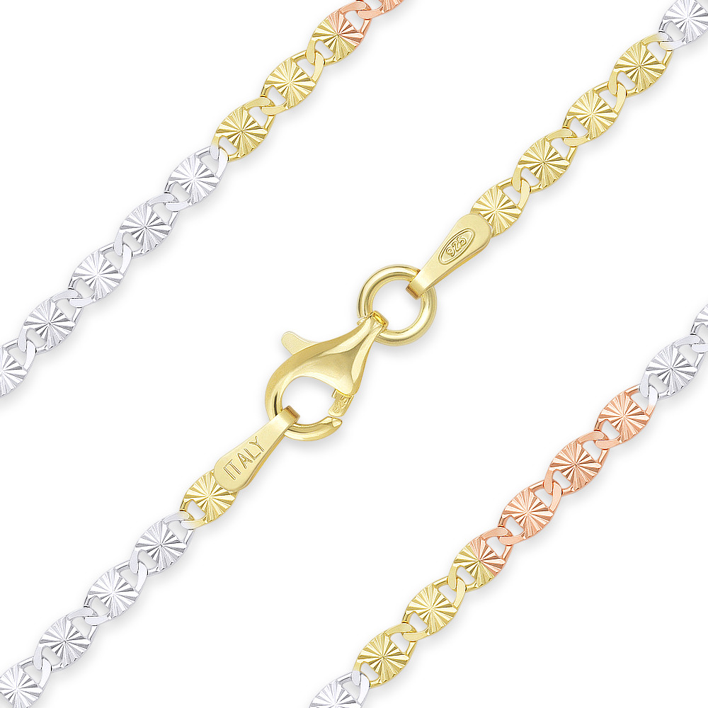 Tri-Tone 14k Gold Plating 