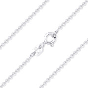 1.4mm (Gauge 035) Round Rolo Cable Link Italian Chain Necklace in .925 Sterling Silver - CLN-CAB1-035-SLP