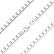 4.5mm (Gauge 500) Classic Box Link Italian Chain Necklace in Solid .925 Sterling Silver - CLN-BOX1-500-SLP