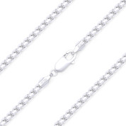 1.5mm (Gauge 028) Rounded Mirror-Box Link Italian Chain Necklace in Solid .925 Sterling Silver - CLN-BOX4-028-SLP