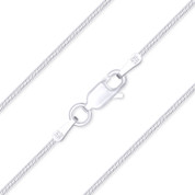 1mm (Gauge 025) Classic Snake Link Italian Chain Necklace in Solid .925 Sterling Silver - CLN-SNAKE8-025-SLP