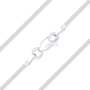 1.4mm (Gauge 035) Classic Snake Link Italian Chain Necklace in Solid .925 Sterling Silver - CLN-SNAKE8-035-SLP