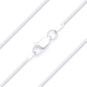 0.9mm Thin Italian Sterling Silver Snake Chain Necklace – 925, 14 To 30 Inch