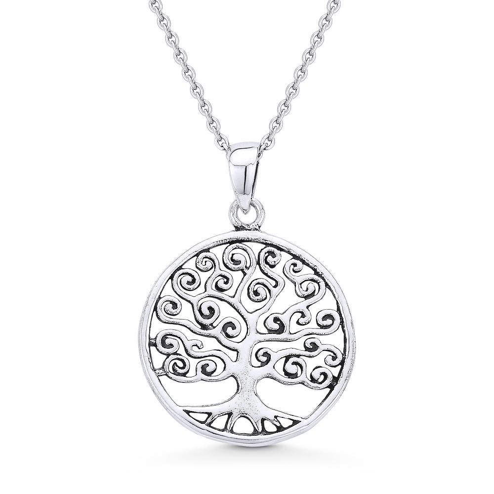 Sterling Silver Tree of Life Oxidized Necklace Sterling Silver Tree of Life Oxidized Necklace