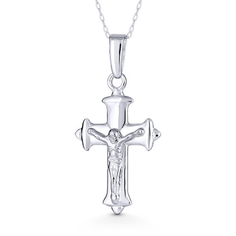 Jesus Crucifix St. Thomas Catholic Cross & Chain Necklace in .925 ...