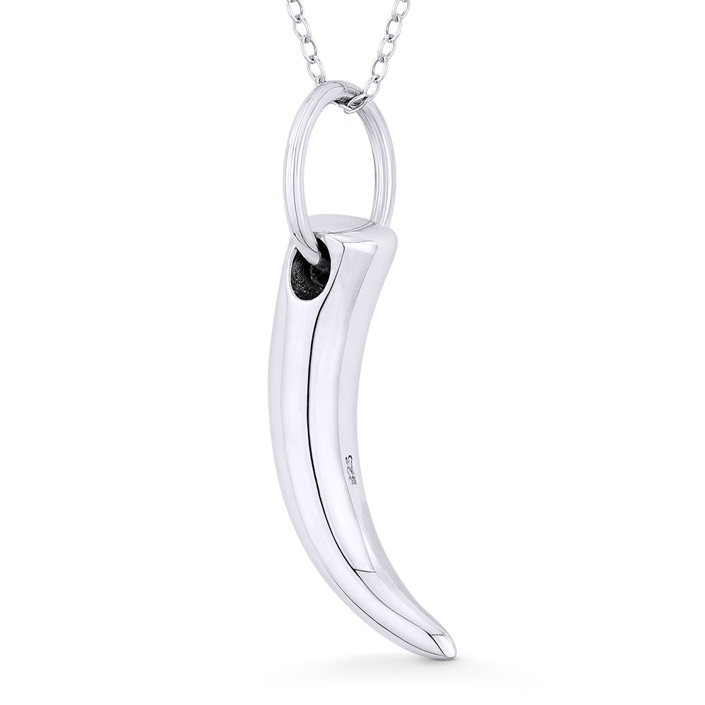 Italian Horn Corno Evil Eye Luck Charm Pendant & Chain Necklace in ...