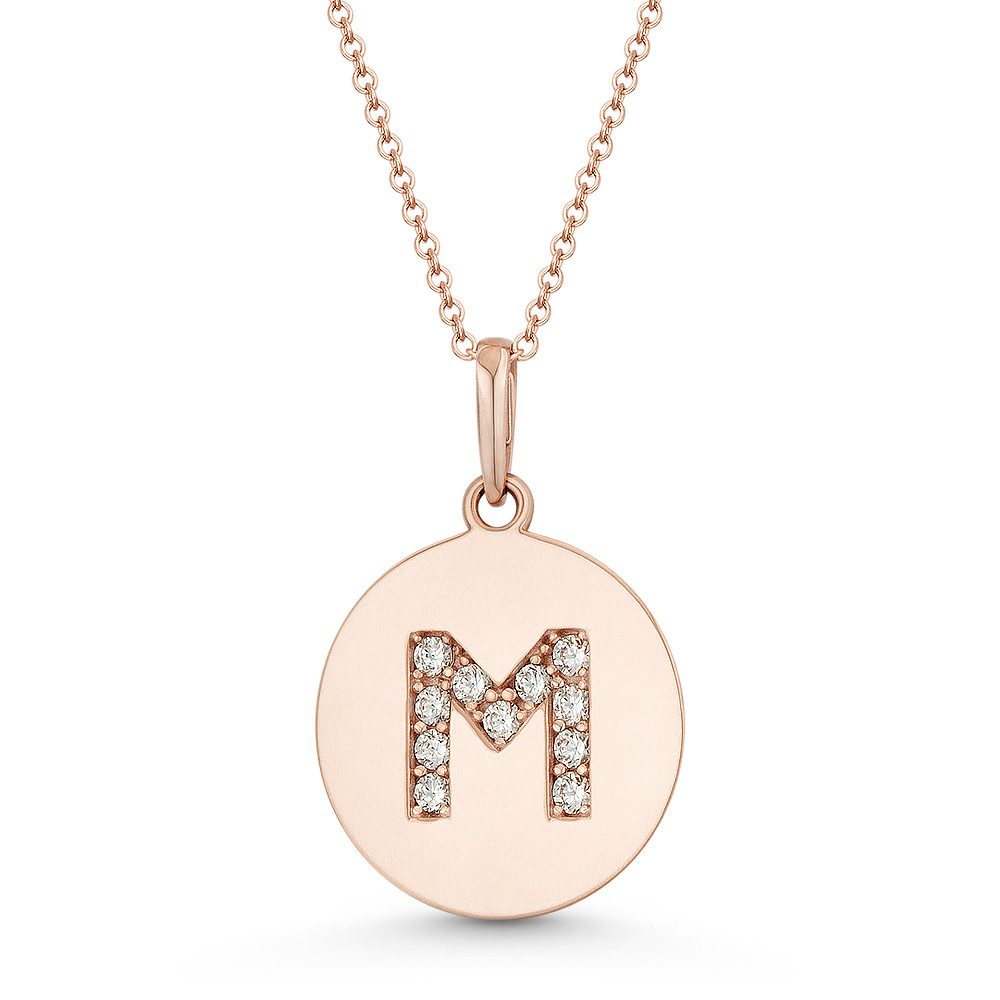 m necklace rose gold