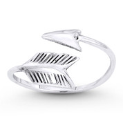 Arrow & Quill Archery Charm Bypass Ring in Oxidized .925 Sterling Silver - ST-FR024-SLO