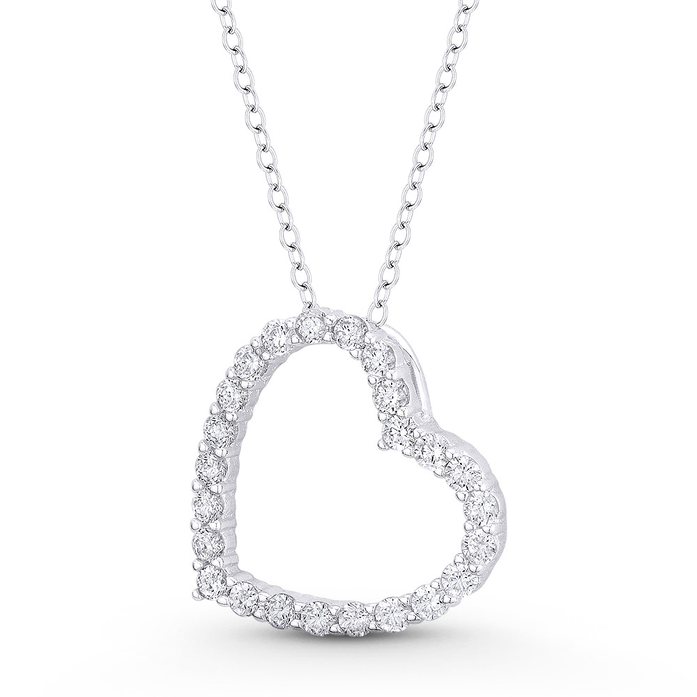 RARE Tiffany & Co. Mini Sideways Heart Necklace Pendant Sterling Silver 925  | eBay