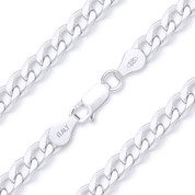 3.7mm Cuban / Curb Link Italian Chain Anklet in Solid .925 Italy Sterling Silver - CLA-CURB1-100-SLP