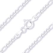 Figaro Figaroa Link 1.8mm Solid .925 Italy Sterling Silver Italian Chain Anklet - CLA-FIGA1-050-SLP