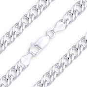 5.5mm Rombo Link Italian Chain Anklet in Solid .925 Sterling Silver - CLA-ROMB1-100-SLP