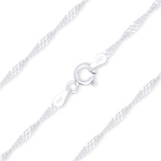 2.2mm Singapore Link Italian Chain Anklet in .925 Sterling Silver - CLA-SING1-040-SLP