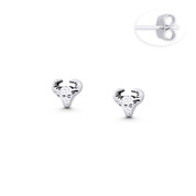 Taurus the Bull Zodiac Astrological Sign Charm Stud Earrings in Oxidized .925 Sterling Silver - ST-SE154-SL