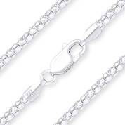3.3mm Popcorn Link Coreana Italian Chain Bracelet in .925 Sterling Silver - CLB-POP1-035-SLP