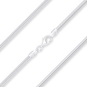 1.6mm Flexible Snake Link Italian Chain Bracelet in .925 Sterling Silver - CLB-SNAKE17-160-SLP