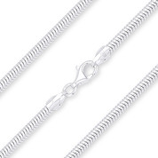 3.2mm Flexible Snake Link Italian Chain Bracelet in .925 Sterling Silver - CLB-SNAKE17-320-SLP