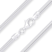5mm Flexible Snake Link Italian Chain Bracelet in .925 Sterling Silver - CLB-SNAKE17-500-SLP