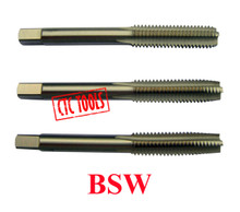 British Standard Whitworth BSW Starter, Plug & Bottoming Thread Threading Tapping Tap In M2 Molybdenum Tool Steel, Sizes 1/8" to 1/2"